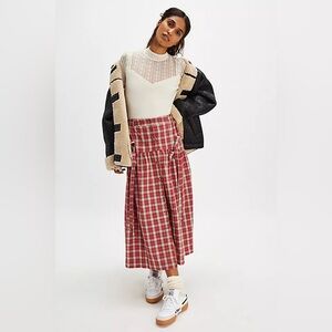 Damson Madder Bronte button down midi skirt